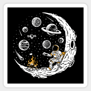 astronaut burn marshmallows Sticker